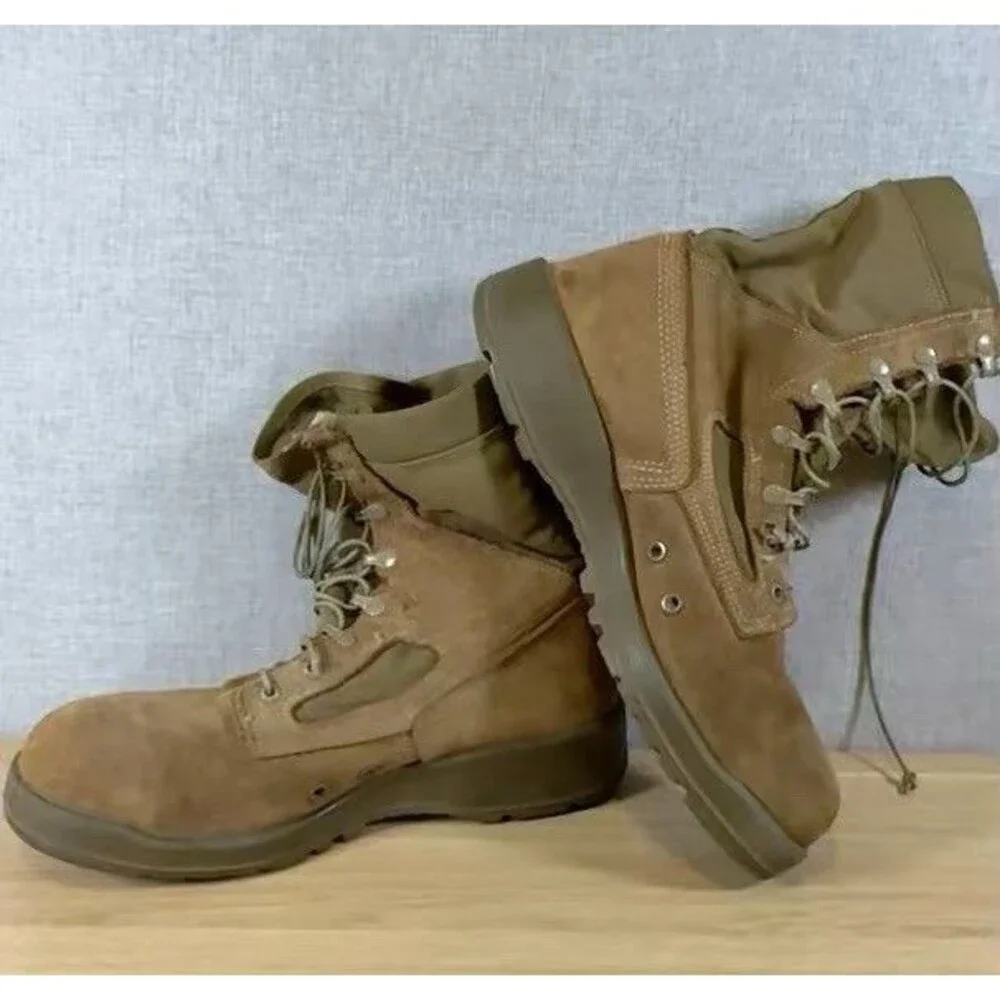 Belleville 550 ST USMC Steel Toe Combat Boots Coyote Tan Men 12 Faded Size Tag